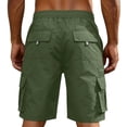 thumbnail image 5 of Domzest Cargo Shorts for Men Elastic Waisted Keen Length Shorts Tactical Cotton Twill with Multi Pockets for Hiking Golf Work Outdoor(No Belt) Army Green XL, 5 of 5