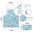 thumbnail image 7 of Corgi Footprint Apron-Garden Aprons for Women with Pockets-Cotton Linen Waterproof Kitchen Cooking Gardening Aprons Adjustable for Kitchen,Cooking,BBQ and Salon 33x27 Inch, 7 of 7