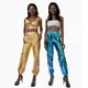 thumbnail image 5 of KAKOWELY 1 pantalón largo de estilo hip hop callejero, brillante, para ocio, deportivo, para mujer, elegante, holgado, transpirable, para niña y mujer., 5 of 5