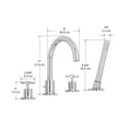 thumbnail image 4 of Ancona Prima 4 Bathroom Tub Faucet in Chrome, 4 of 4
