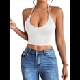 thumbnail image 1 of Camisola Básica de Tirantes Finos con Cuello en V y Canalé para Mujer (2025). L, 1 of 9
