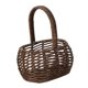 thumbnail image 2 of Cesta de mano, cesta de la compra, organizador resistente hecho a mano, regalo de cumpleaños, ratán tejido. marron oscuro, 2 of 7