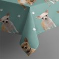 thumbnail image 5 of Chihuahua and Footprints Square Tablecloth,Waterproof Square Table Cover,Wipeable Spillproof Washable Table Cover for Home Kitchen Party Decor 42"X42"(107x107cm), 5 of 6