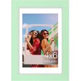 thumbnail image 1 of Vittanly 4x6 Picture Frame, Premium Material with Shatter Resistant Plexiglass, Display Pictures 3.5x5 with Mat or 4x6 without Mat, Photo Frame for Wall or Table Top Display, Light Green, 1 Pack, 1 of 6