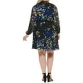 thumbnail image 2 of DKNY Womens Plus Floral Knee Fit & Flare Dress, 2 of 2