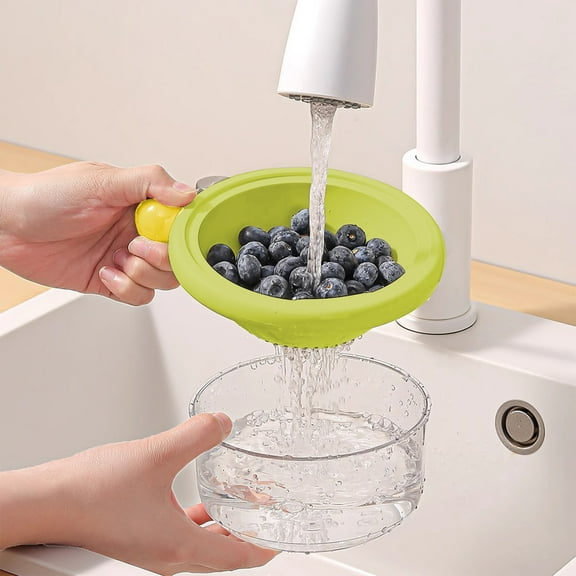 WZXPWT 6 Inch Kitchen Organizer Basket, Food Safe Plastic Drainer, Multipurpose Storage Container for Vegetables and Utensils