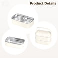 thumbnail image 3 of 304 Stainless Steel Insulated Lunch Box,Double Layer Bento with Utensils,Leak Proof for Work,Picnic,Meal Prep,Adults,Cream White, 3 of 5