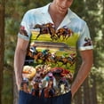 thumbnail image 6 of Funny Cowboy Horse Racing Hawaiian Shirt for Men Button Down Shirt Men Horse Gifts Men's Casual Button-down Shirts Mens TO1, 6 of 7