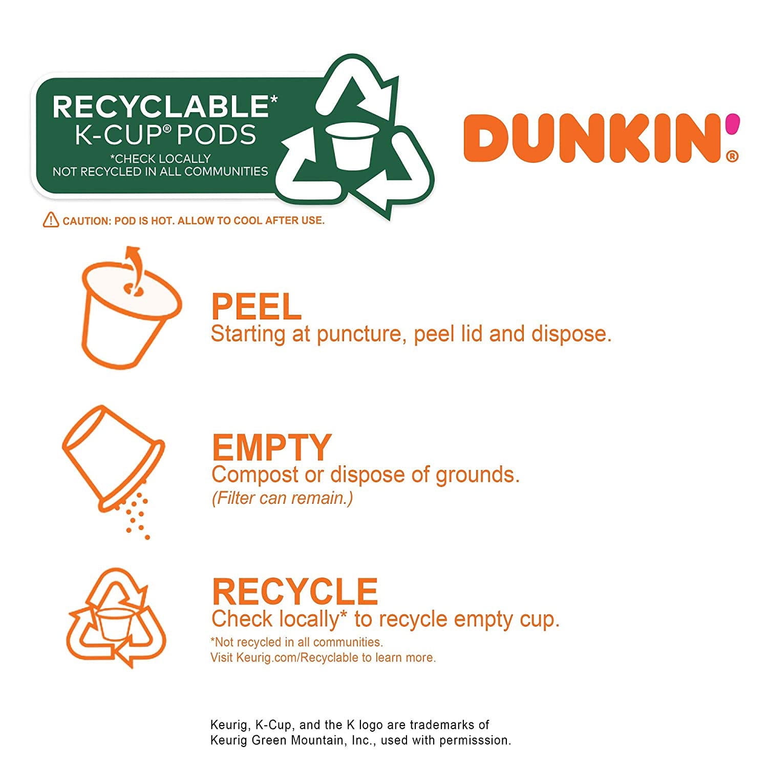 Dunkin' Donuts Decaf Coffee K-Cups, Medium Roast (54 ct.)