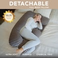 thumbnail image 3 of Pharmedoc Pregnancy Pillows, U-Shape Full Body Pillow – Jersey Cover Walnut – Pregnancy Pillows for Sleeping – Body Pillows for Adults, Maternity Pillow and Pregnancy Must Haves, 3 of 7