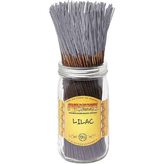 Wild Berry Lilac Incense Sticks, 100 Count Hand-Dipped Aromatic Incense