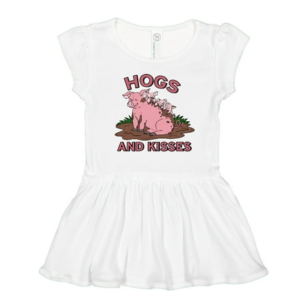 

Inktastic Hogs and Kisses with Cute Pig Family Gift Toddler Girl Dress