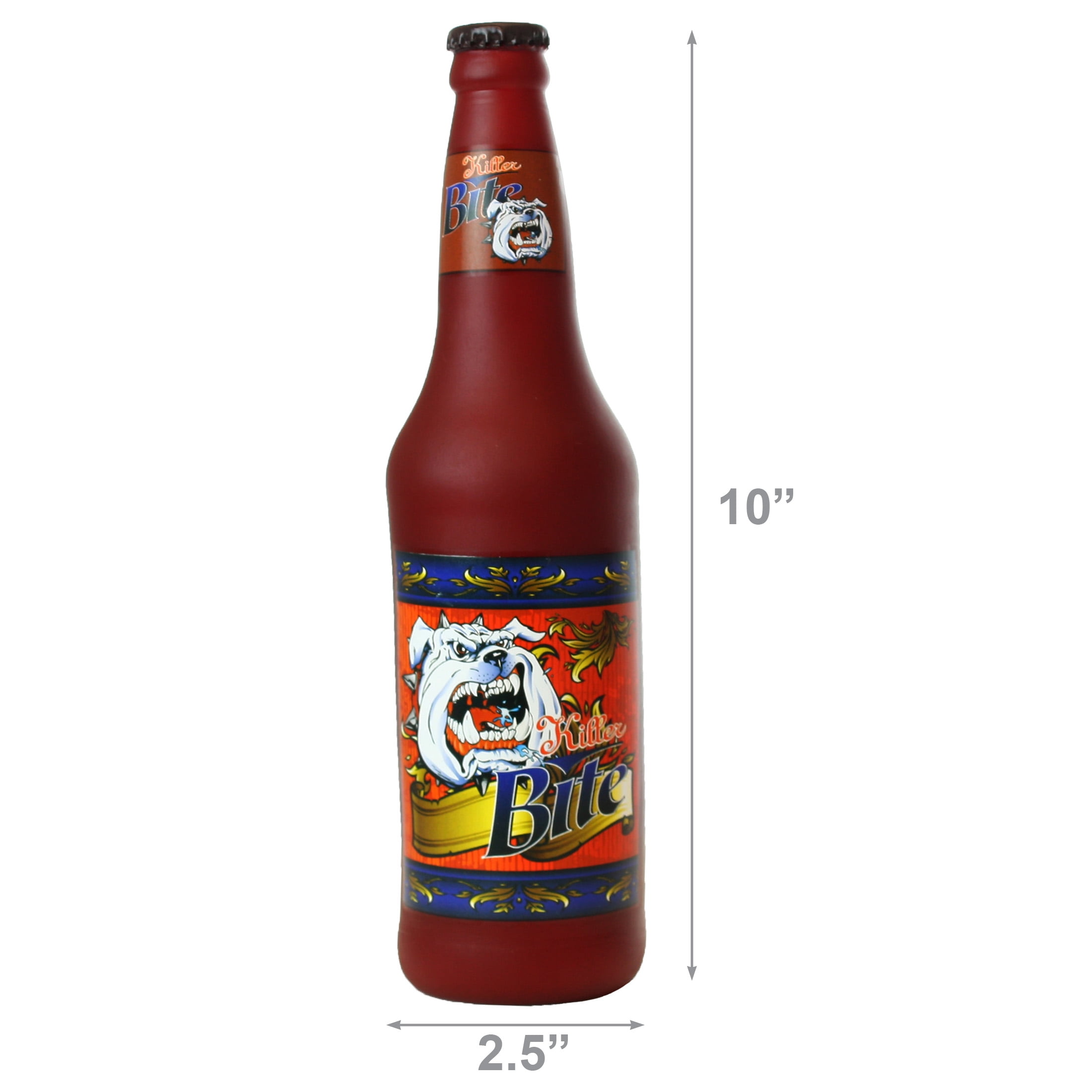 Silly Squeakers Beer Bottle Killer Bite Durable Squeaky Vinyl 2-Pack Dog Toy