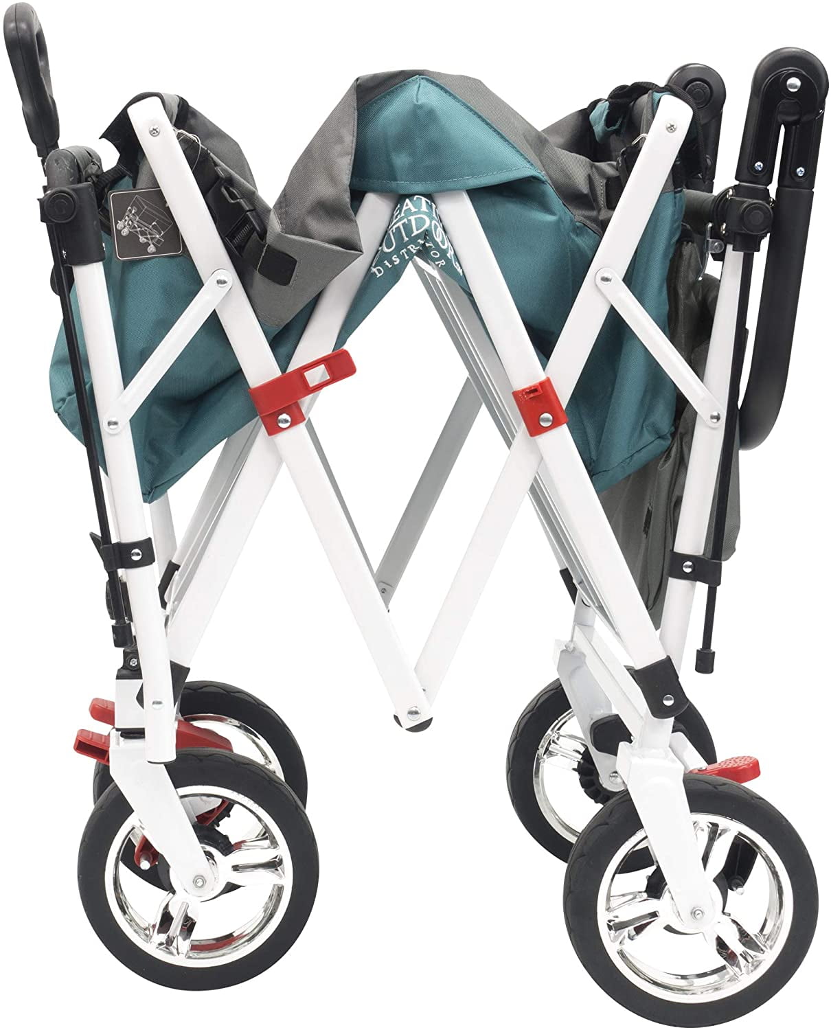 Creative Outdoors Push Pull Collapsible Folding Wagon| Teal