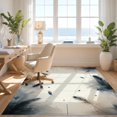 thumbnail image 3 of Design&I 8'x10' Washable Area Rug Sleek Flatweave Pet Friendly Long Hallway Abstract Motif Minimalist Interlocking Border Entryway for King Size Bedroom, Under Bed, 3 of 7