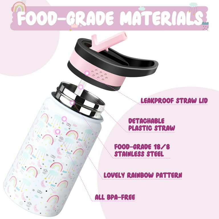 CHILLOUT LIFE 17 oz Kids Insulated Water Bottle for School with Leakproof  Spout Lid and Cute Waterproof Stickers, Personalized Stainless Steel Thermos  Flask Metal Water Bottle for Girls & Boys - Yahoo Shopping