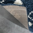 thumbnail image 5 of Well Woven Juni Kari Scandinavian Moroccan Lattice Blue Thick Nordic Shag 5'3" x 7'3" Area Rug, 5 of 9