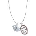 thumbnail image 1 of Delight Jewelry Silvertone Little Bird Initial - F - Best Mom Ever Charm Necklace, 1 of 4