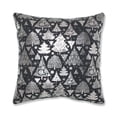 thumbnail image 1 of Pillow Perfect 629773 17 in. Metallic Christmas Trees Pillow - Gray, 1 of 4