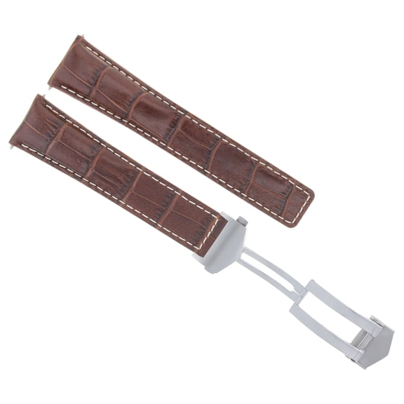 20MM LEATHER WATCH STRAP BAND CLASP FOR TAG HEUER F1 AQUARACER CAF101A BROWN WS