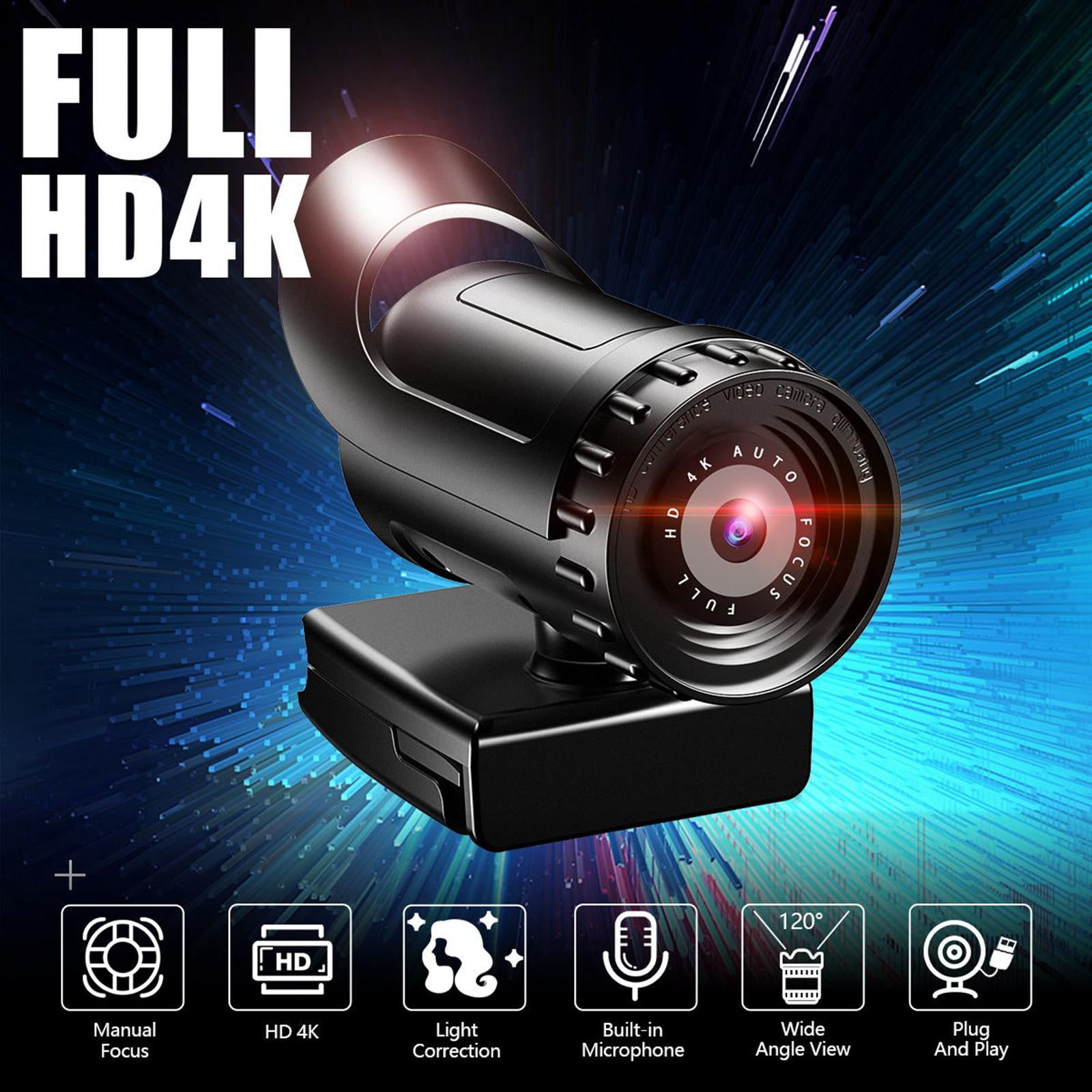 USB Camera Auto Focus 120 degreeView Computer Camera Plug for Calling Teaching Conferencing - 3840x2160 4K