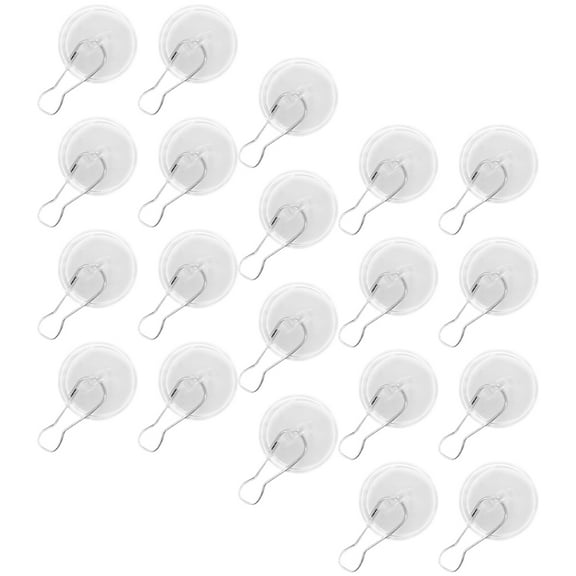 20 Pcs Suction Cup Ceiling Hook Small Hooks Ceiling Hooks 2x2CM Transparent