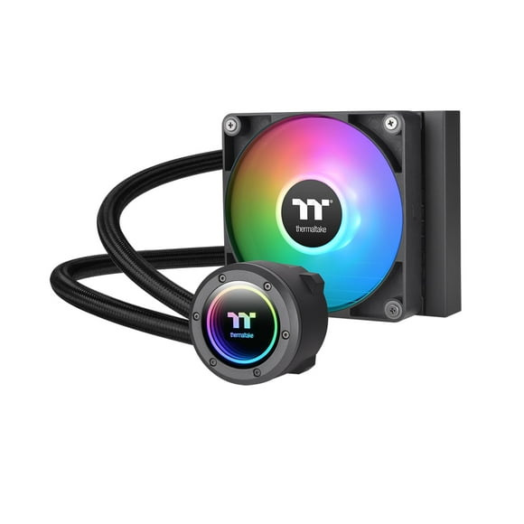 Thermaltake TH120 ARGB Sync V2 CPU Refroidisseur Liquide/rafraîchissement Liquidealo/ventilateur 120mm*1/PWM 500-2000 Tr/min/block d'Eau Miroir/mb ARGB Sync Contrôle, CL-W360-PL12