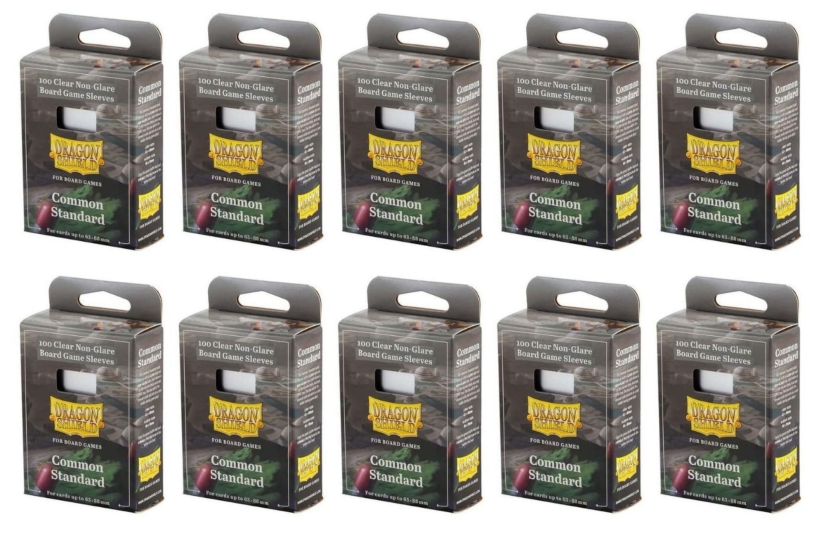 10 Packs Dragon Shield Board Game Sleeves 100 ct Common Standard Size Card Sleeves Display Case