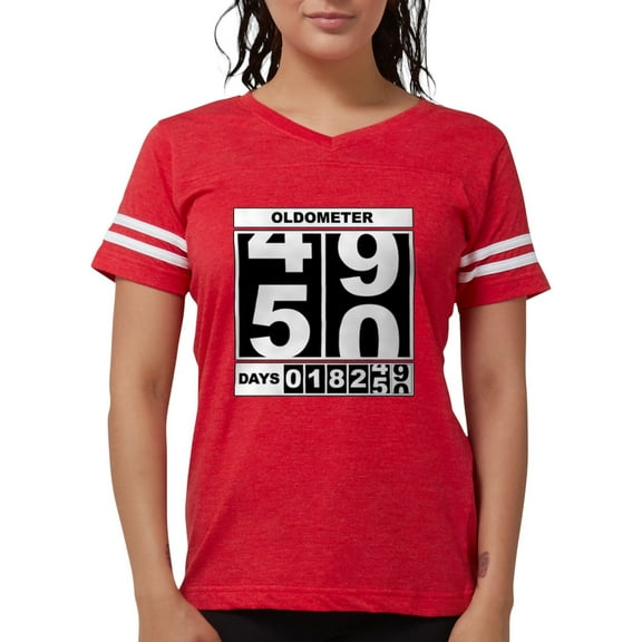 CafePress - 50Th Birthday Oldometer T Shirt - Womens Football Shirt