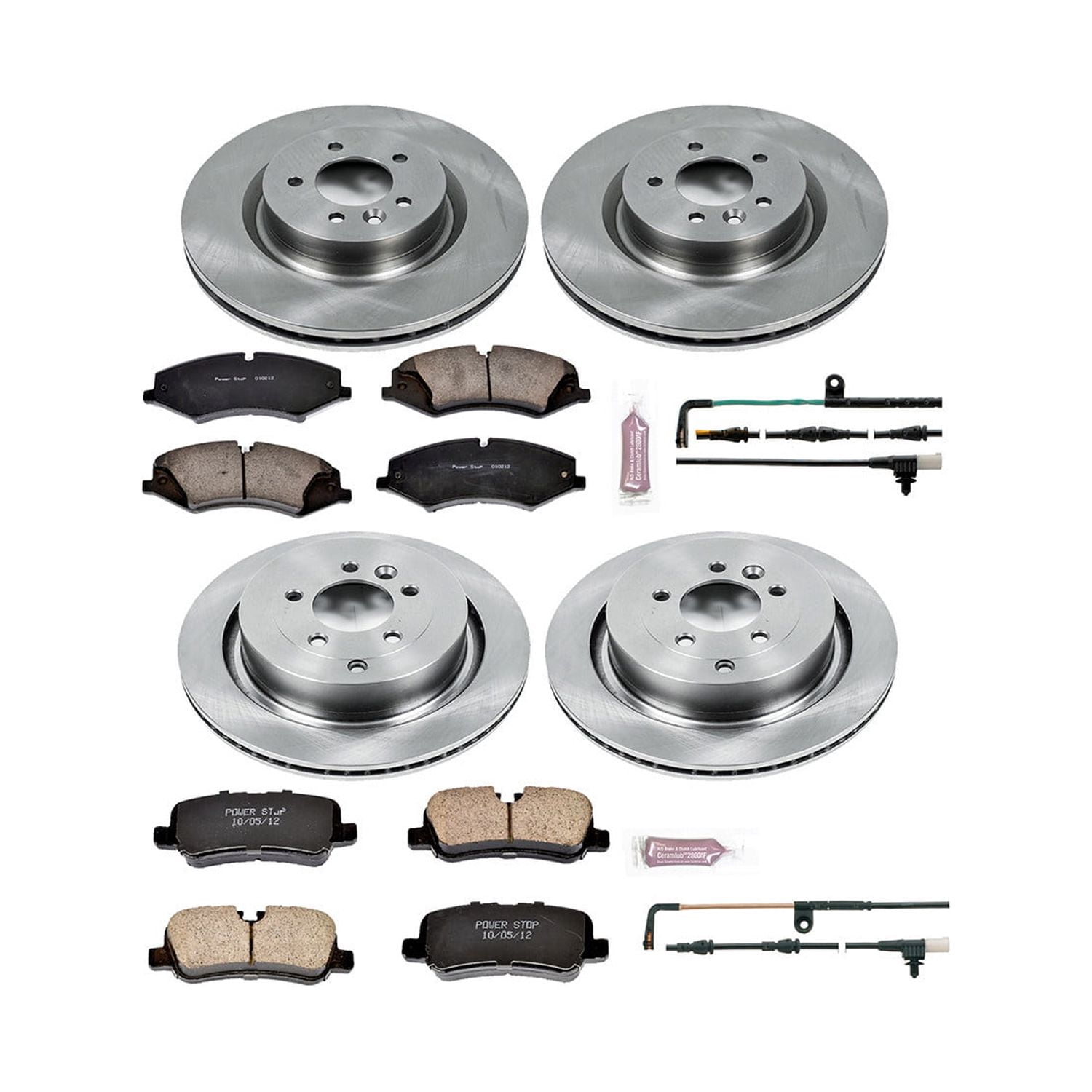 Power Stop Front and Rear Stock Replacement Brake Pad and Rotor Kit KOE6720