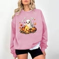thumbnail image 2 of JSheng Women's Tops for Halloween Fashion Printed Crew Neck Long Sleeve Hoodless Sweatshirt Blouse, 2 of 5