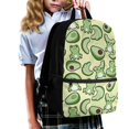thumbnail image 3 of Uourmeti Frog & Avocado Lightweight Backpack, 17 Inch Big Capacity Daypack Personalized School Backpack for Teens, 3 of 6