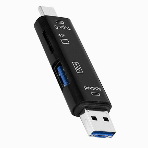 VONKY TY Hub Usb Type C OTG 5in1 Memory Card Reader /USB 2.0 High Speed memory black