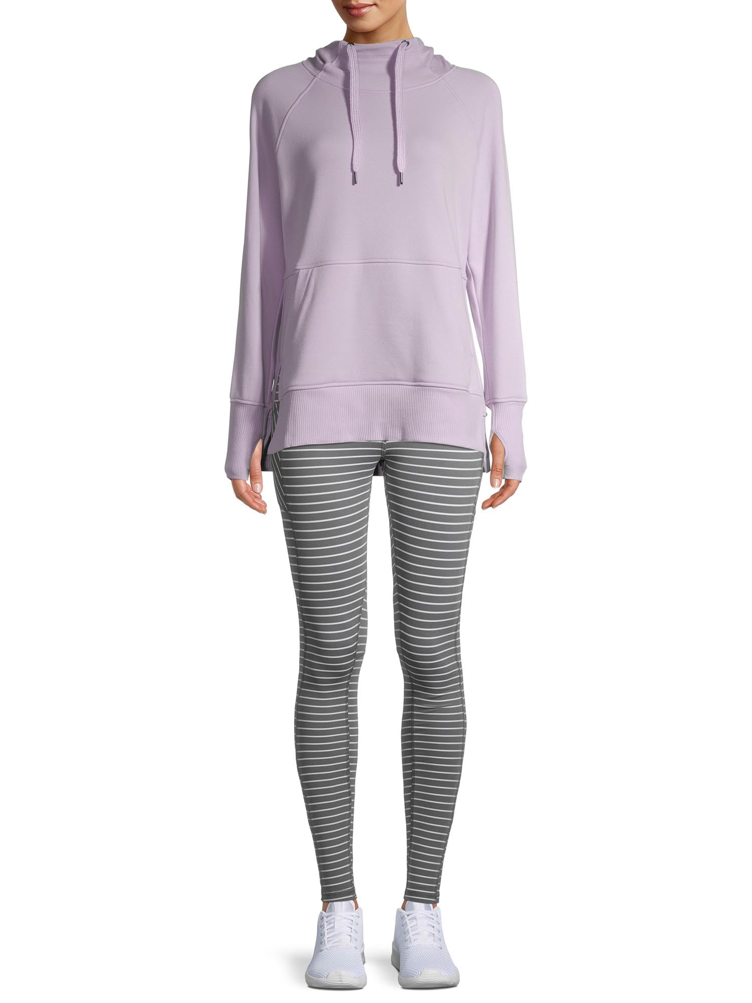 athletic works women's athleisure plush moletom com capuz
