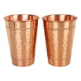 thumbnail image 1 of Juego de 2 Vasos para Beber de Cobre Martillado JYPR de 385 ml, 1 of 6