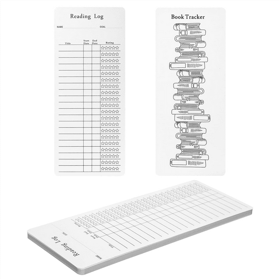 12pcs 2025 Reading List Bookmark, Coloring Book Tracker & Rating Log Funny Page Marker