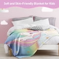 thumbnail image 4 of Unicorn Blanket Unicorns Gifts for Girls, Unicorn Throw Blankets Flannel Soft Warm Plush Rainbow Blanket for Girls Kids Women for All Season Bed Couch Living Room Decor(30"x40"), 4 of 7
