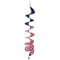 In the Breeze 5176 — 48" Stars and Stripes Curlie Spinner — Patriotic Outdoor Hanging Decoration