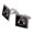 Silver, variant on Electric Guitars American USA Flag Rock and Roll Red White Blue Square Cufflink Set - Silver or Gold