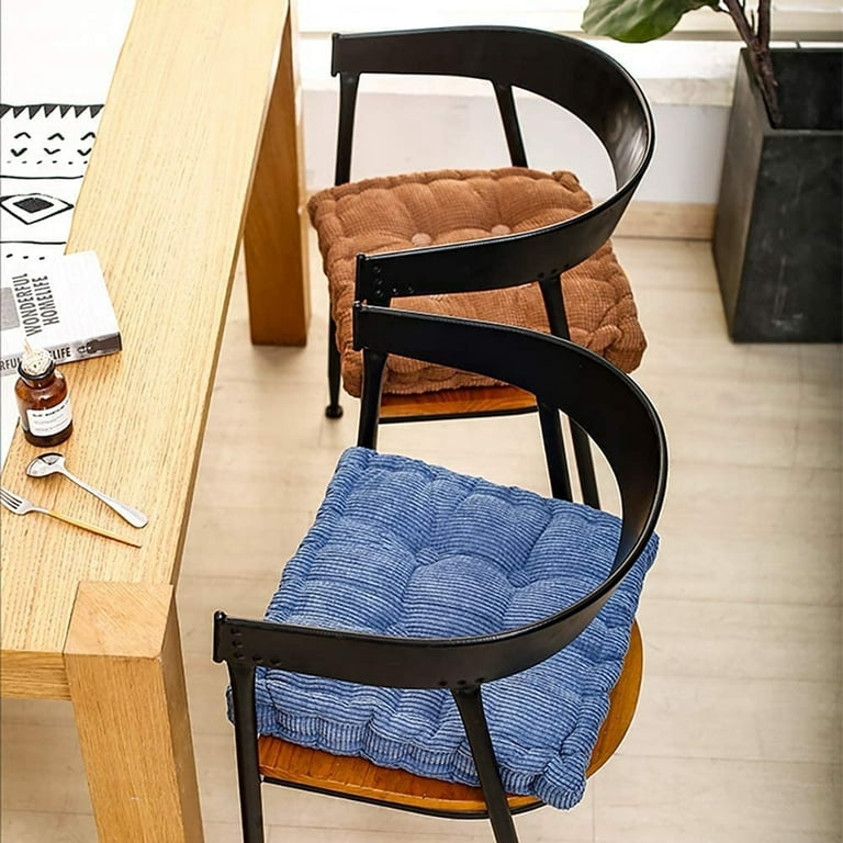 18x18 Inches Square Chair Cuhsion Thicken Tufted Seat Cushion Pad Floor Pillows for Dining Chair Sofa Patio Office Desk Chair, Size: 17.72''X17.72''(