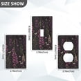 thumbnail image 7 of Yayeee Toggle Light Switch Wall Plate 1-Gang 4.5"x2.7" Home Decorative Outlet Cover, Dark Purple Floral Pattern, 7 of 7