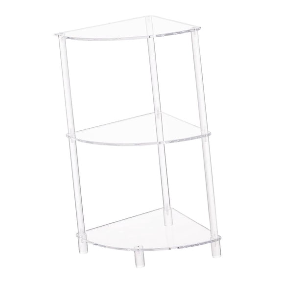 Elegant Sturdy Acrylic Three Tiers Side Table Accessory for Bedrooms or Living Rooms Enhances Home Organization