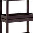 thumbnail image 2 of Cabinet de Rangement à 3 Niveaux de 36 Pouces avec Bords de Tablette Surélevés, Brun Foncé, 2 of 5