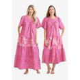 Only Necessities Women s Plus Size Tiered Print Dress Or Nightgown