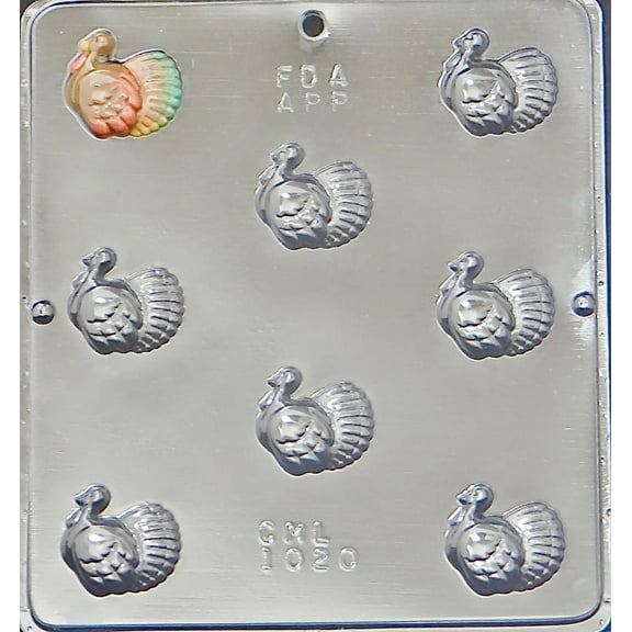 1020 Turkey Bite Size Pieces Chocolate Candy Mold