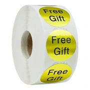 Round Bright Gold Free Gift Sticker Roll Thanks Stickers for Shopping Purchase
