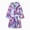 A18-Purple, variant on Children Robe Casual Home Fleece Bathrobe for Boys and Girls with Pockets