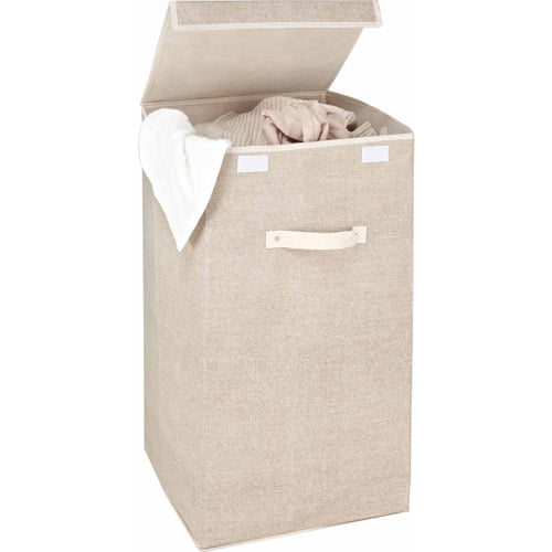 Simplify Single Laundry Hamper In Faux Jute Walmart Com Walmart Com