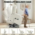 thumbnail image 5 of Korser Power Lift Recliner Chair for Elderly with Massage for Living Room,Beige, 5 of 7