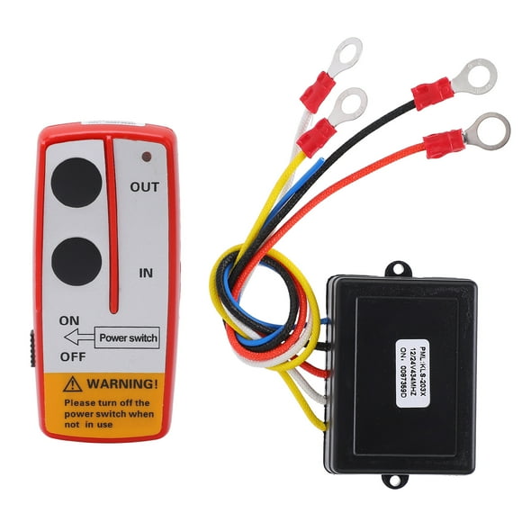Handset Switch Controller, Wireless Winch Remote Control Set Interference Resistant Portable Simple Operation 434MHZ  For Truck  ATV SUV Red